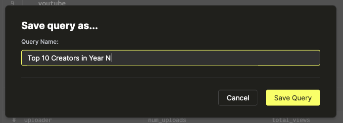 Save example query - Zoomed
